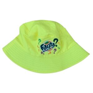 Fanta Soda Drink Neon Yellow Bucket Hat OSFM